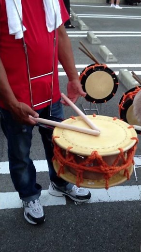 20130710阿呆連 森先生 〆太鼓お手本①～締める前