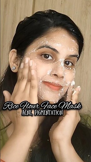 DIY Rice Face Pack for Smooth Skin#RiceFlour #GlowingSkin #ClearSkin #viral #ytshorts #yt #trending