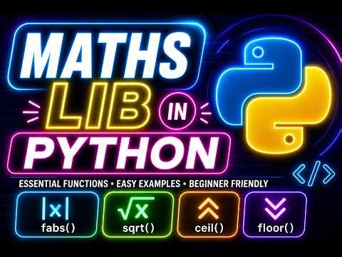 Python Math Library Tutorial for Beginners (math module explained)