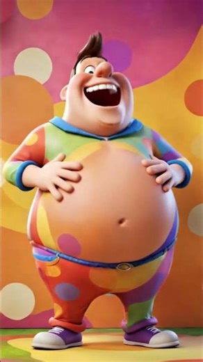 Funny Cartoon Character with Big Belly – Hilarious Short Animation