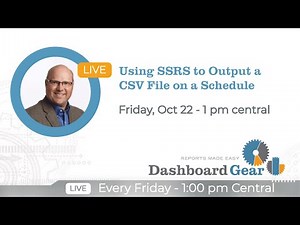 Using SSRS to Output a CSV File on a Schedule