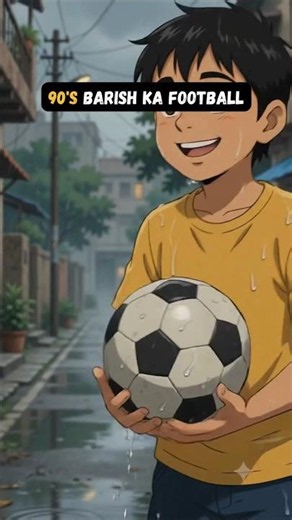 Baarish Mein Football Wali Masti? ⚽🌧️❤️ #nostalgia #90skids #childhoodmemories