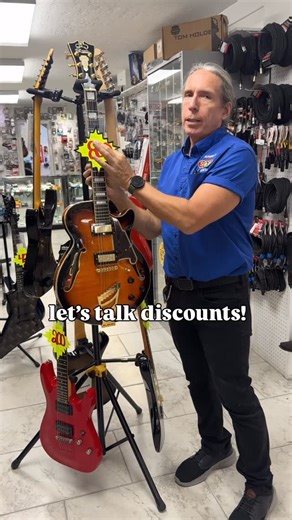 Locally Owned Music Store & Repair Shop on Instagram: "We always show our guitar room but we also have more guitars just outside the showroom✨ here’s a look into our marked down selection - no haggling necessary! Come see us soon! • #katsguitars #houstonguitartech #houstonguitarshop"