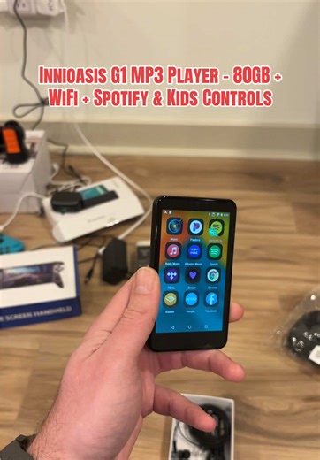 Innioasis G1 MP3 Player — 80GB storage, WiFi, Bluetooth, Spotify Kids support, and parental controls. Perfect for young music lovers. Now 25% off. 🎧🧒 #Innioasis #G1MP3 #KidsMusicPlayer #SpotifyKids #AudiobooksForKids