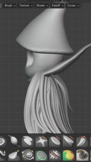 Sculpting stylized character in blender.