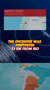 🚨 Breaking News: A magnitude 6.4 earthquake has struck near Río Claro, Chile, with tremors felt in both Chile and Argentina. Authorities are assessing the situation as residents report widespread shaking. Stay tuned for updates. #BreakingNews #Earthquake #Chile #Argentina #StaySafe | Above The Norm News