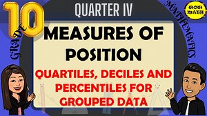 ‼️FOURTH QUARTER‼️ 🔵 GRADE 10: QUARTILES, DECILES AND PERCENTILES FOR GROUPED DATA ‼️FOURTH QUARTER PLAYLISTS ARE ALREADY AVAILABLE‼️ Just click the links provided below. 😍 🔵 GRADE 10 First Quarter: https://tinyurl.com/y2tguo92 Second Quarter: https://tinyurl.com/y9qwslfy Third Quarter: https://tinyurl.com/9umrp29z Fourth Quarter: https://tinyurl.com/7p2vsz4m Don't forget to subscribe. ❤️ LIKE and FOLLOW us here! 👍👍👍 https://tinyurl.com/ycjp8r7u https://tinyurl.com/ybo27k2u ‼️SHARE THE GOO