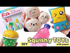 How to make SQUISHY TOYS /How to make paper squishy at home /DIY paper crafts for school project