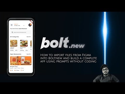 How to import files from Figma into Bolt.New and build a complete app using prompts without coding