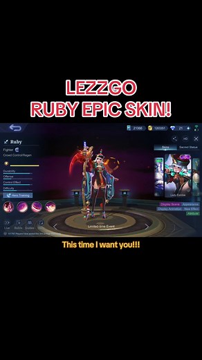 One of the rare skins ni Ruby! Lezzgoooo!
