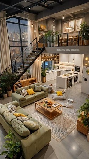 Rainy Night in a Modern Loft 🌧️ | Cozy Indoor Rain ASMR for Sleep & Relaxation #rainsounds