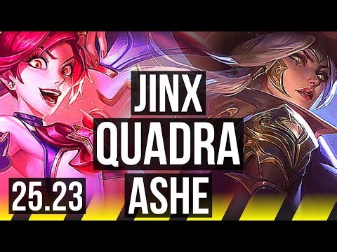 JINX & Braum vs ASHE & Seraphine (ADC) | Quadra, 48k DMG, 11/4/9, Dominating | KR Master | 25.23