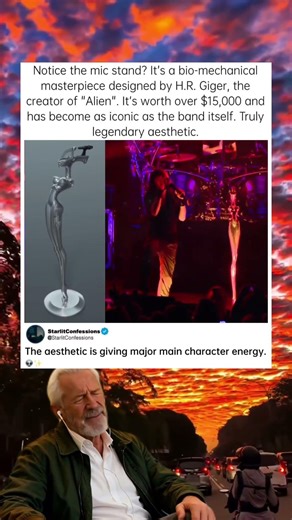 The "Alien" Mic Stand is INSANE! 👽 #Korn #HRGiger #Alien Art #JonathanDavis #rockhistory