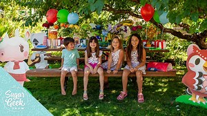 5.7K views · 86 reactions | For my daughter Avalon’s birthday this year, we went full Animal Crossing! Avalon loves Animal Crossing so much that we just had to have an Animal Crossing-themed cake, decorations, activities and fun desserts. Learn how to make my top 7 favorite DIY projects and tutorials: https://sugargeekshow.com/news/animal-crossing-birthday-party/ | Sugar Geek Show | Facebook