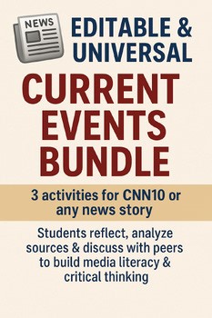 Current Events Activities Bundle- Fully Editable!