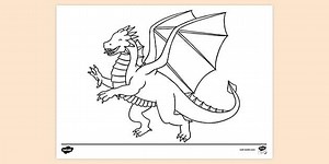 Dragon Colouring Page