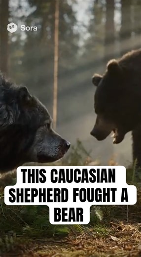 You Won’t Believe What This Caucasian Shepherd Did When a Bear Appeared 🐻🔥