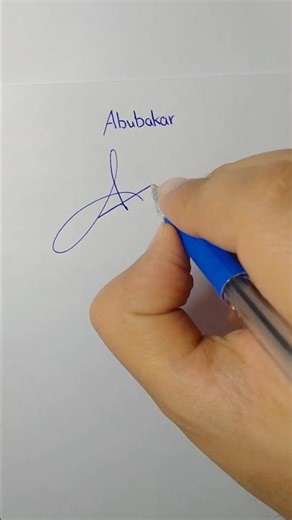 Abubakar name signature #abubakar #new #style #letter #design