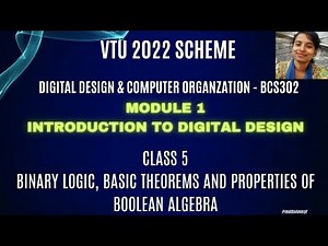 Class 5 INTRODUCTION TO LOGIC DESIGN|| Module 1 |DDCO ||BCS302 ||3rd Sem |2022 Syllabus || VTU