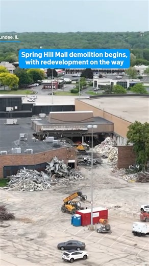 1.4M views · 4.8K reactions | It's officially the end of an era at Spring Hill Mall in West Dundee. Demolition on the 45-year-old suburban mall, which closed its doors in 2024, began last week. #springhillmall #westdundee #dundee #illinois #mall | NBC Chicago | Facebook