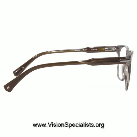 John Varvatos Eyeglasses Mens VJV422 Black 5418145mm Grey Silver Logo 751286348217
