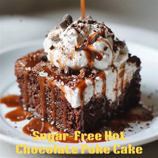 Sugar-Free Hot Chocolate Poke Cake 🍫 The ultimate cozy chocolate dream — rich, moist, and topped with whipped cream bliss! 📝 Ingredients Cake: 1 ½ cups almond flour ¼ cup unsweetened cocoa powder 1 tsp baking powder ¼ tsp salt ½ cup melted butter ½ cup allulose ¼ cup monk fruit blend 3 large eggs ½ cup unsweetened almond milk 1 tsp vanilla extract Chocolate Pudding Filling: 1 ½ cups unsweetened almond milk ¼ cup allulose 2 tbsp cocoa powder 1 tbsp cornstarch or arrowroot ½ tsp vanilla extract 