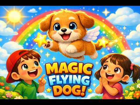 🐶✨ The Magic Flying Dog Fun Cartoon Story for Kids | Kids 0 Class