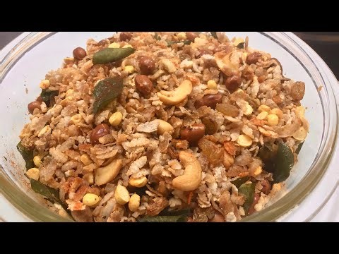 10 minute Easy Aval Mixture Recipe | Poha Mixture Recipe | Poha Chivda Recipe