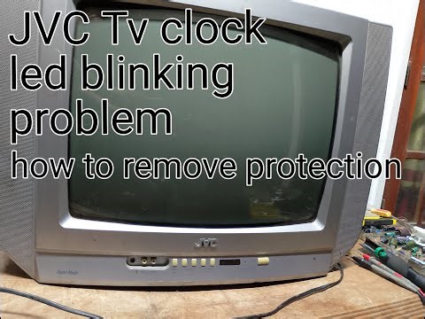 How to remove JVC crt tv protection pin (clock led blinking problem)