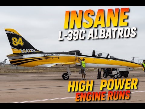 INSANE L-39C Albatros High Power Engine Runs!