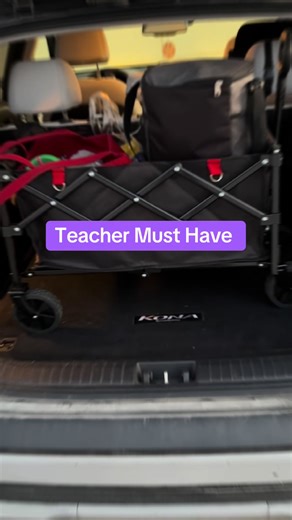 Teachers, meet your new classroom sidekick—the **must-have foldable teacher wagon** you didn’t know you needed ✨ If you’re tired of juggling bins, bags, books, manipulatives, and your coffee before the bell rings, this wagon is about to change your life. It folds up in seconds, pops open just as easily, and glides smoothly whether you’re hauling supplies from the parking lot, moving centers between rooms, or loading up for field day. This wagon is strong, lightweight, and surprisingly spacious, 