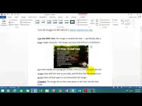 Mix Image and Text In MS Word