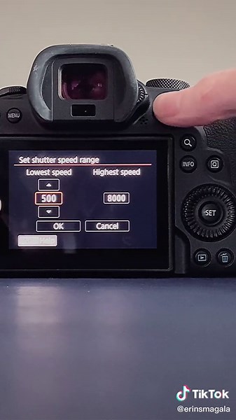 Let’s keep your photos sharp— setting minimum shutter speed on the Canon R6. ￼#canonR6 #cameratips #fyp #newphotographer #phototipsandtricks
