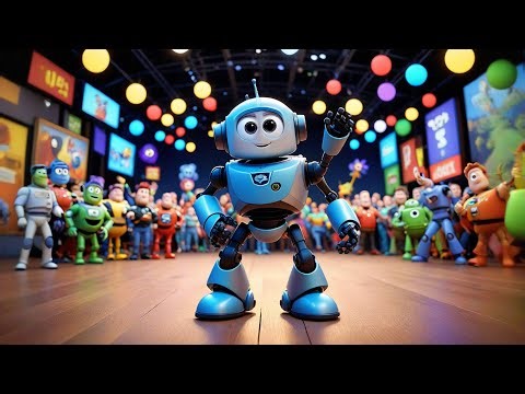 Robot’s Silly Dance Moves 🤖💃 | Learn Movement, Rhythm & Colors for Kids | Fun Preschool Dance Video