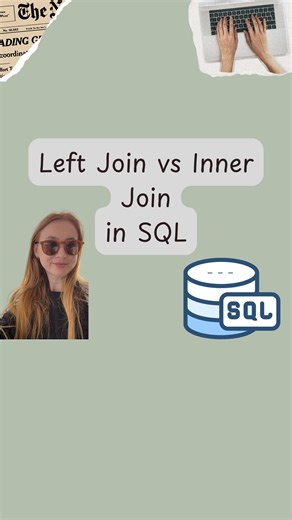 Karina | Python | Excel | Stats | DataScience | DataAnalytics on Instagram: "Difference between left join and inner join in SQL #sql #dataanalytics #datascience #dataanalyst #bigdata #programming"