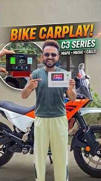 Use this for Map Music & Calls 😍 Aoocci C3 Pro Carplay for Bike | #gps #navigation #shorts #bike