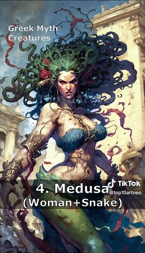 #14 Top 10 Legendary Creatures from Greek Mythology #greekmythology #sirens #chimera #cerberus #cyclops #medusatattoo #minataur #centaur #pegasus