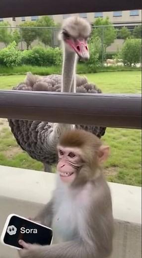 Monkey With a Phone Visits the Zoo and Greets Every Animal! 🦁📱🐒