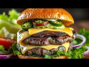 Burgers Recipe | how to make homemade burgers California and green chile style burgers