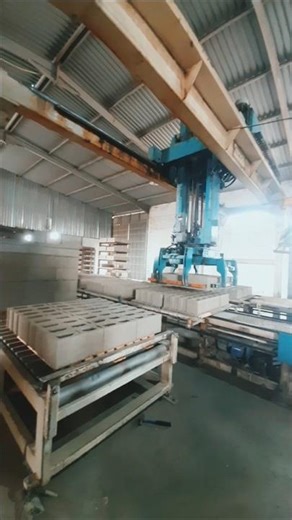 Fully Synced Cubing Operation #smartblockline #machine #concreteblocks