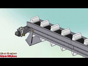 80. Conveyor Belt - Bucket Elevator || Free download 3D model