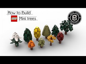 How to Build 10 simple LEGO mini trees #lego