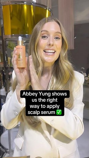 ‪@AbbeyYung‬ shows us her method for applying the new Pantene scalp serum #shorts #haircare #hair