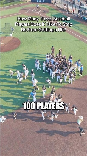 Can We Get a Hit With 100 Baseball Players in the Field? #shorts