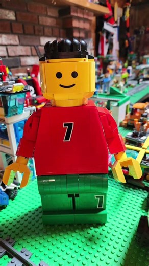 Upscaled minifig Lego guy customized to look like Ronaldo 😆