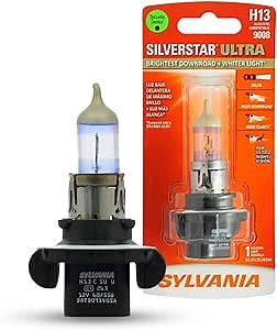 Amazon.com: SYLVANIA - H13 SilverStar Ultra - High Performance Halogen Headlight Bulb, High Beam, Low Beam and Fog Replacement Bulb, Brightest Downroad with Whiter Light, Tri-Band Technology (Contains 1 Bulb) : Automotive
