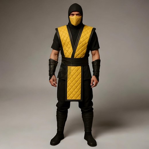 Scorpion Ninja Costume | Mortal Kombat Leather Armor | Halloween Cosplay Outfit for Men & Women - Etsy