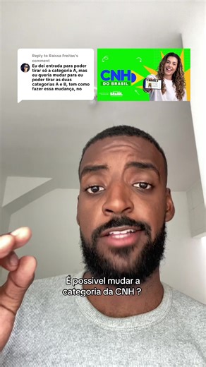 Replying to @Raissa Freitas Como mudar a categoria da CNH pelo aplicativo CNH do Brasil? Me chamo Patrick, criei esse perfil para te ajudar a tirar sua habilitação pelo aplicativo CNH do Brasil. Confere todos os vídeos que tem resoluções de problemas TODOS os dias. TODO MUNDO HABILITADO EM 2026 🫡 #cnh #cnhdobrasil #habilitacao #carteirademotorista #primeirahabilitação