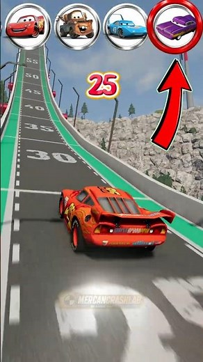 ⛰️ The Ultimate Pixar Cars Hill Climb Challenge! #BeamNGDrive #PixarCars #ClimbChallenge #HillClimb