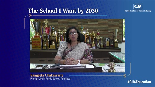 In today’s VUCA world, leaders need compassion, values & sustainability. With AI as the new normal, education must blend tech & innovation to face real-world challenges, empowering both mentors & mentees. Watch Sangeeta Chakravarty, Principal, Delhi Public School, Faridabad share her vision for The School I Want by 2030 Competition. #CII4Education #CIIEduSummit2025 #TheSchoolIWant2030 #ViksitBharatKaShikshitKal #DPS | Confederation of Indian Industry